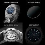 CADISEN Men's Vintage Diving Mechanical Watch - Blue