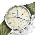 TOPHILL Men's Vintage Pilot Chronograph Watch 1963