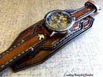Vintage Steampunk Leather Skeleton Watch for Men