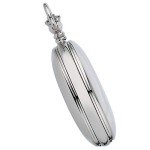 Gotham Silver-Tone Railroad Dial Pocket Watch