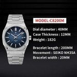 CADISEN Men's Vintage Diving Mechanical Watch - Blue