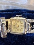 Vintage LOUVIC Swiss Ladies Wind-Up Watch with Diamonds