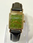 Rare Vintage Wittnauer Men's Tank Watch - Green Dial