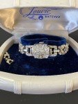 Vintage LOUVIC Swiss Ladies Wind-Up Watch with Diamonds