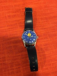 Swiss Mechanical Vintage Watch with Rare Blue Band