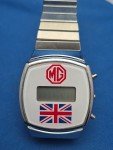Vintage MG British Themed Stainless Steel LCD Watch