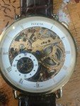 Vintage Invicta Gold Skeleton Mechanical Watch