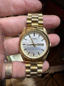 Vintage Gold Day/Date Racing Wristwatch by SNN