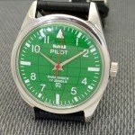 Vintage HMT Pilot Men's Hand-Wind Green Dial Watch