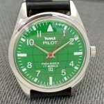Vintage HMT Pilot Men's Hand-Wind Green Dial Watch