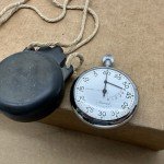 Vintage Swiss Racing Stopwatch Timer with Cover