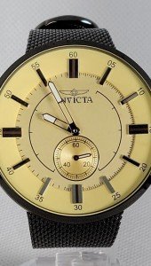 Invicta Vintage Race Men's 52mm Yellow Dial Watch
