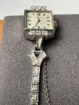Vintage Movado 14k White Gold Diamond Watch