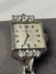 Vintage Movado 14k White Gold Diamond Watch