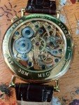 Vintage Invicta Gold Skeleton Mechanical Watch