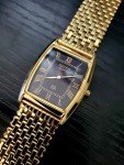 Rare Vintage Seiko Gold Slim Tank Watch