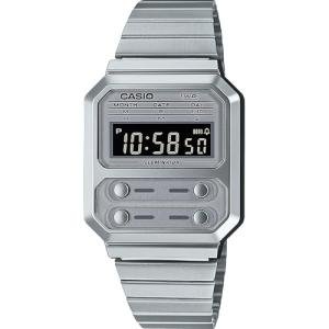 Casio A100WE-7B Vintage Silver Tone Digital Watch