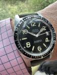 Vintage Swiss Jumbo Broad Arrow Dive Watch