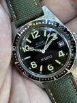 Vintage Swiss Jumbo Broad Arrow Dive Watch