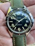 Vintage Swiss Jumbo Broad Arrow Dive Watch