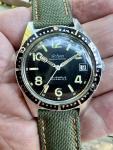 Vintage Swiss Jumbo Broad Arrow Dive Watch