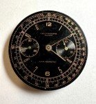 Vintage Swiss Chronograph Watch with Black Dial