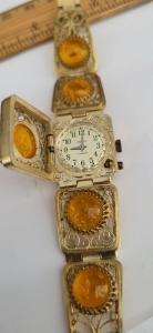 Vintage Amber Cocktail Watch for Women