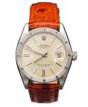 Rolex Date 1501 Vintage Men's Watch with Brown Leather Band