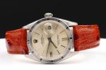 Rolex Date 1501 Vintage Men's Watch with Brown Leather Band