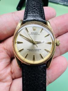 Rolex Oyster Perpetual 14K Gold Vintage Watch