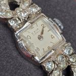 Exim Women's Vintage Cocktail Swiss Watch with Rhinestones
