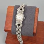 Exim Women's Vintage Cocktail Swiss Watch with Rhinestones