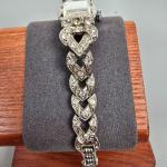Exim Women's Vintage Cocktail Swiss Watch with Rhinestones