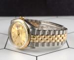Rolex 36mm Datejust Gold Dial Men's Watch 1601