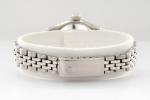 Rolex Date Ladies Stainless Steel Watch with Gold Bezel