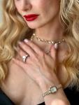 Vintage Gold Rectangular Women's Watch with Bracelet