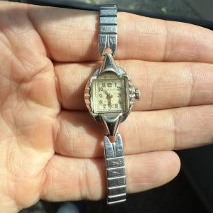 Vintage Bulova Stainless Steel Ladies Cocktail Watch
