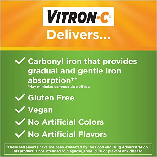 High-Potency Vitron-C Iron Supplement, 60 Count