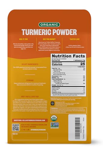 Organic Turmeric Root Powder with Curcumin – 100% Raw