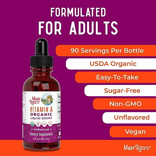 MaryRuth's Organic Vitamin A Drops | Immune & Eye Health