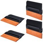 4-Pack Vinyl Felt Squeegee with Magnet Edge