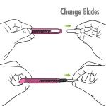 24-Pack Colorful Retractable Snap-Off Utility Knives