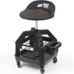 FreekyFit Adjustable Swivel Shop Stool with Tool Tray