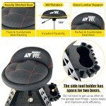 FreekyFit Adjustable Swivel Shop Stool with Tool Tray