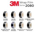 Satin Black 3M 2080 Vinyl Wrap Kit - 4" x 75