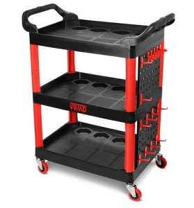 VViViD Heavy Duty Detailing Tool Cart with Trays
