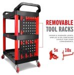 VViViD Heavy Duty Detailing Tool Cart with Trays