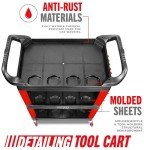 VViViD Heavy Duty Detailing Tool Cart with Trays