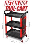 VViViD Heavy Duty Detailing Tool Cart with Trays