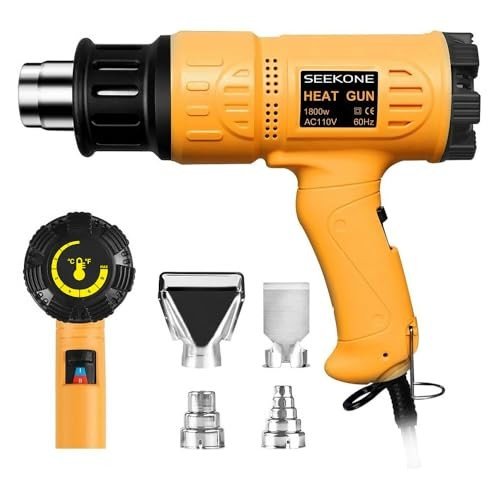 SEEKONE 1800W Adjustable Heat Gun with Nozzles